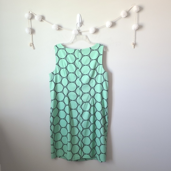 Dress Barn Mint Green Circle Print Sleeveless Sheath Dress Size 20W - Picture 8 of 10